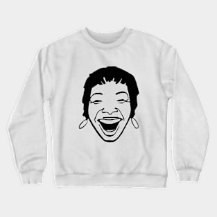 Black girl with a hoop smiling Crewneck Sweatshirt